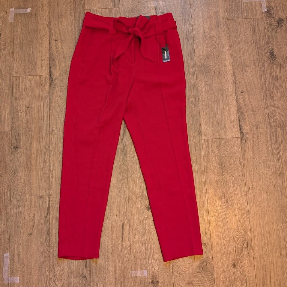 13❤️ Express High-Rise Ankle Pants — Red • Size 8 (NWT) ❤️